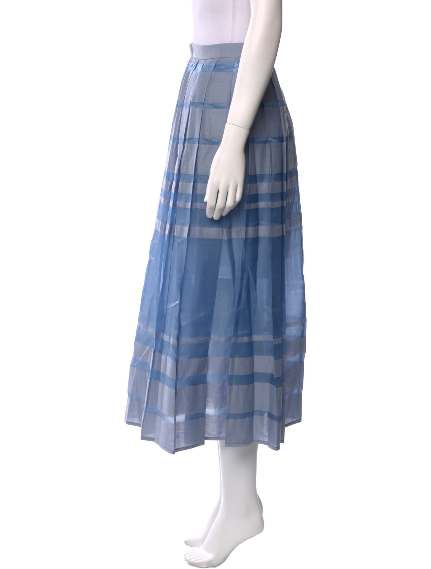 Tibi Striped Midi Length Skirt