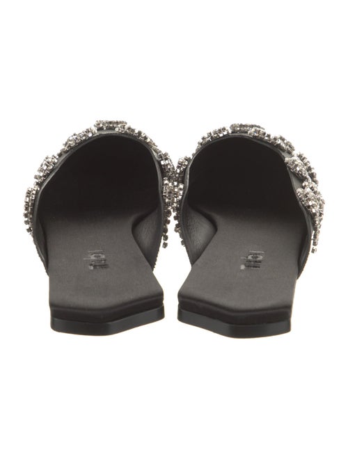 Tibi Satin Crystal Embellishments Mules