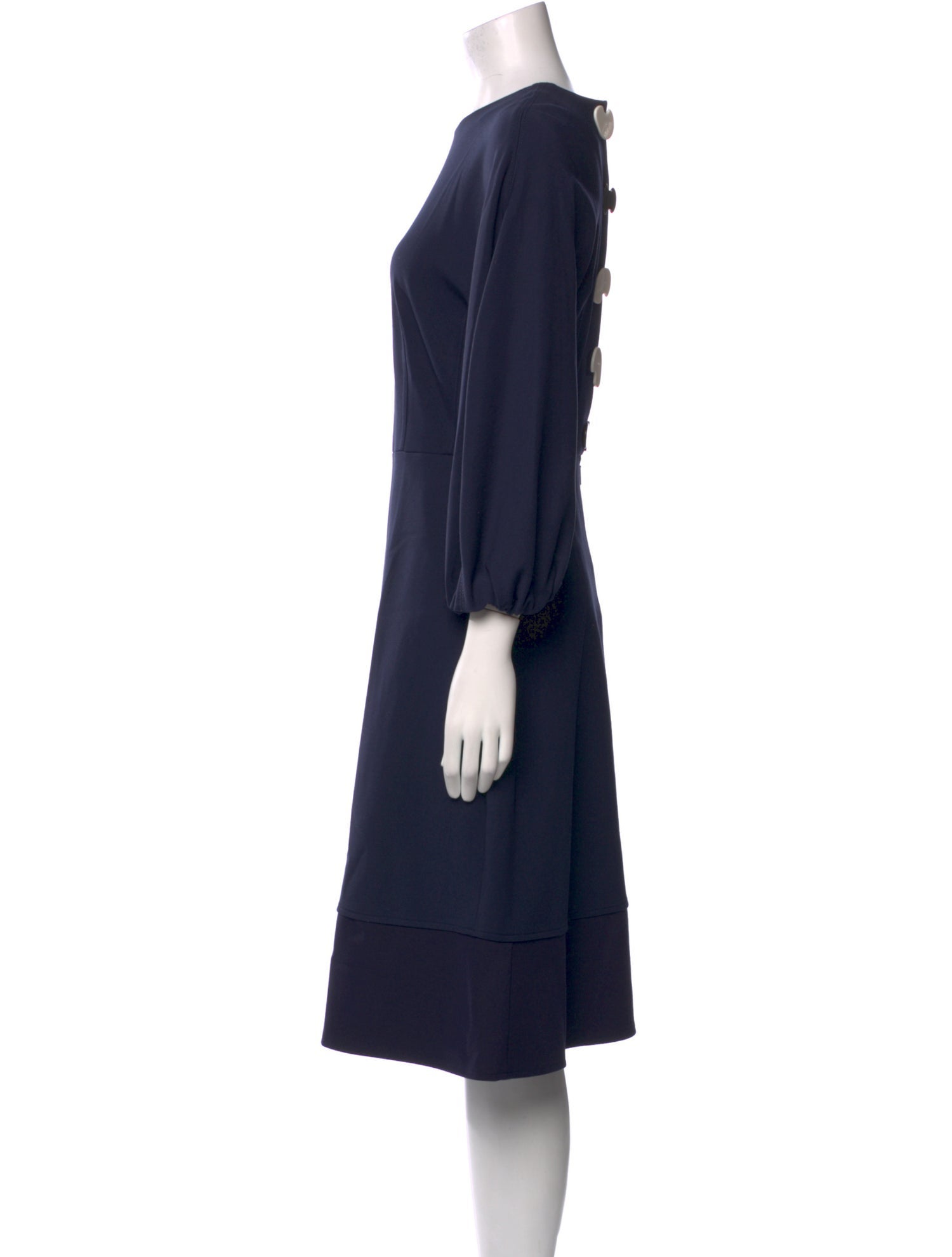 Tibi Crew Neck Midi Length Dress