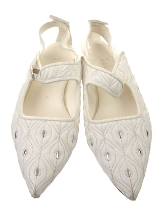 Tibi Leather Slingback Flats