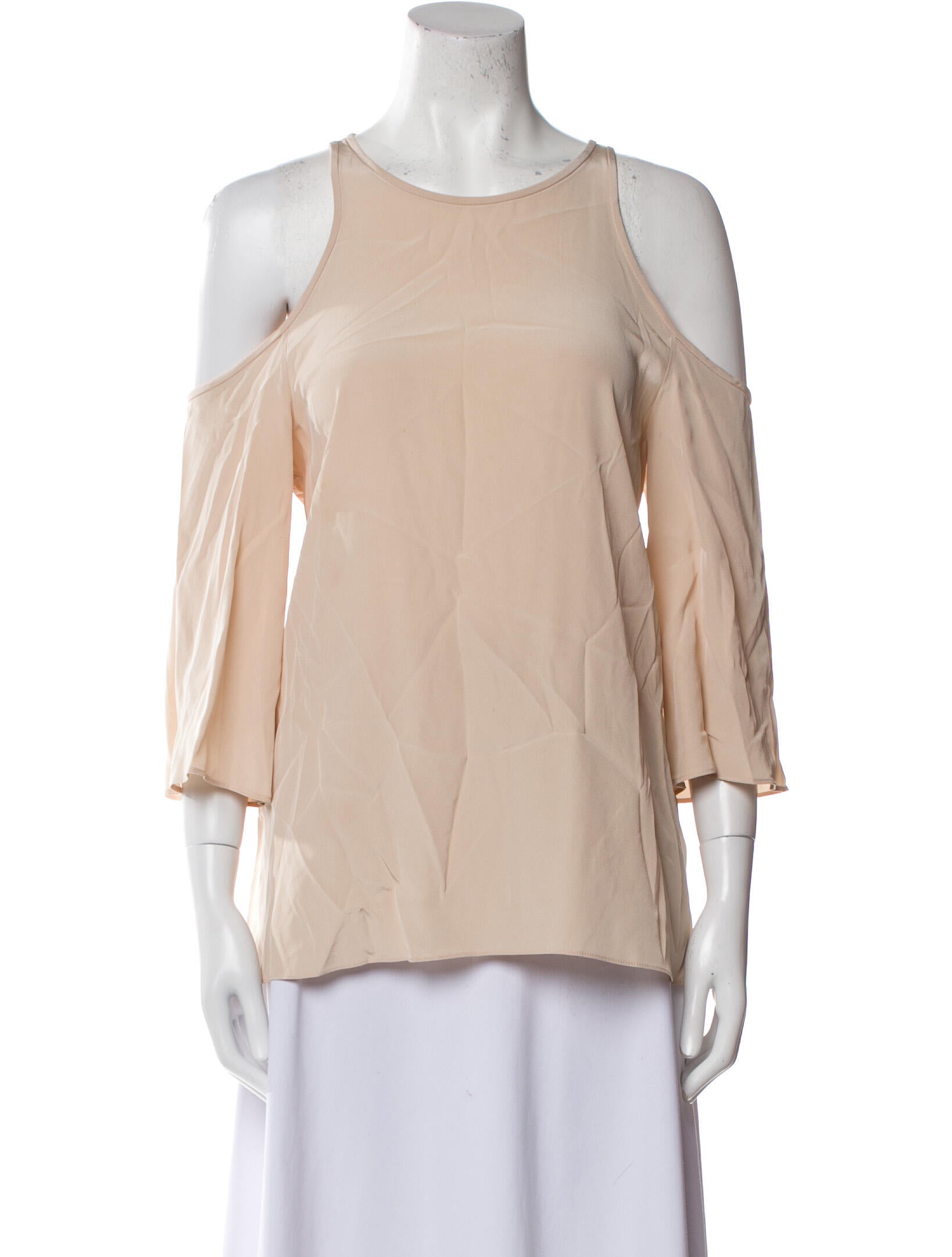Tibi Silk Scoop Neck Blouse