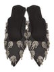 Tibi Satin Crystal Embellishments Mules