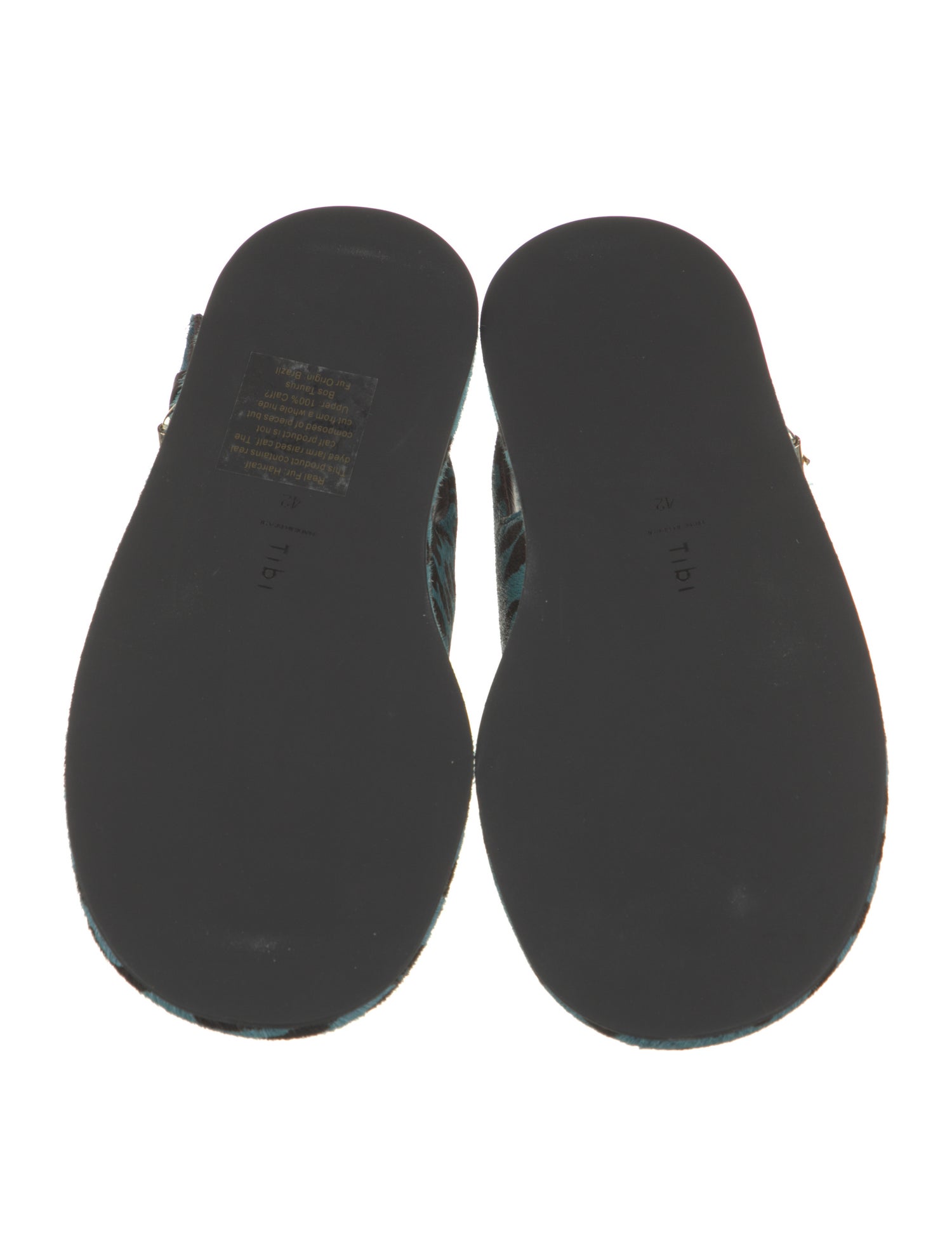 Tibi Ponyhair Animal Print Slingback Sandals