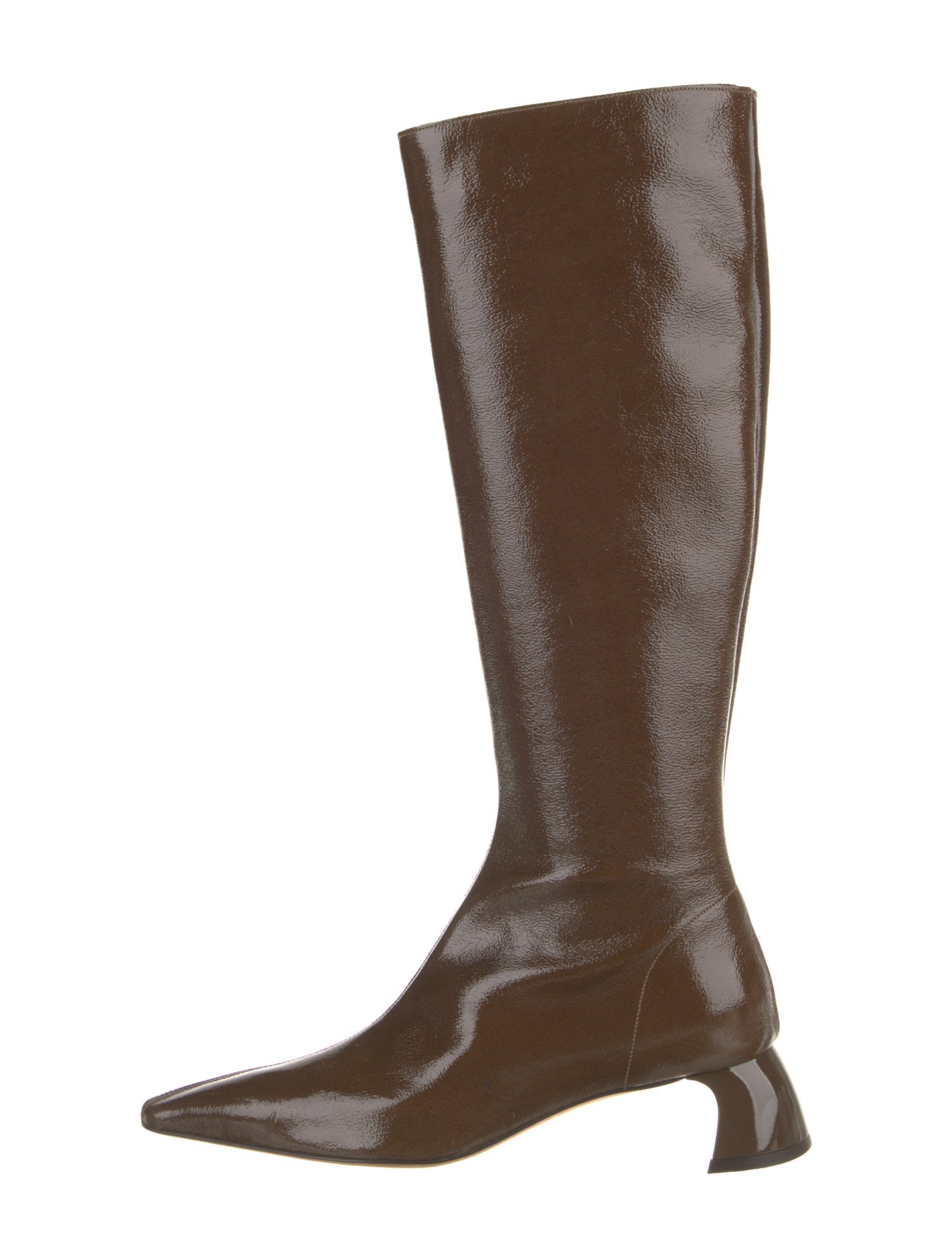 Tibi Patent Leather Riding Boots