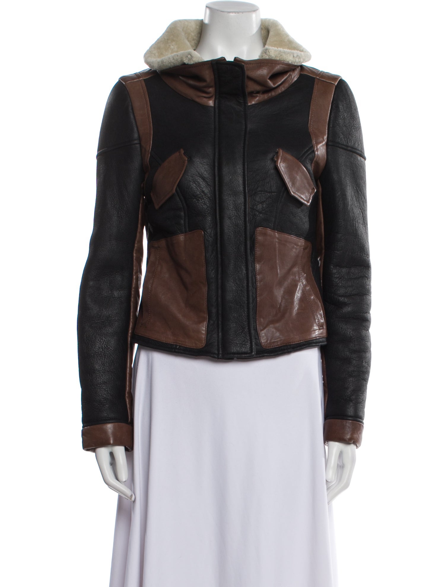 Tibi Leather Biker Jacket