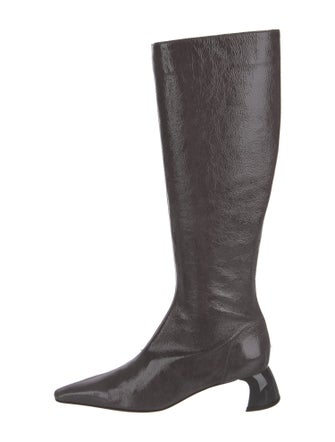 Tibi Patent Leather Riding Boots