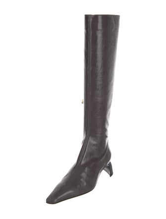 Tibi Patent Leather Riding Boots