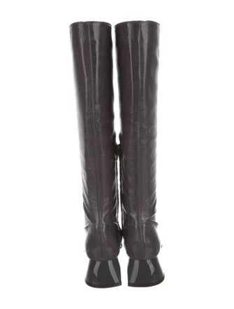 Tibi Patent Leather Riding Boots