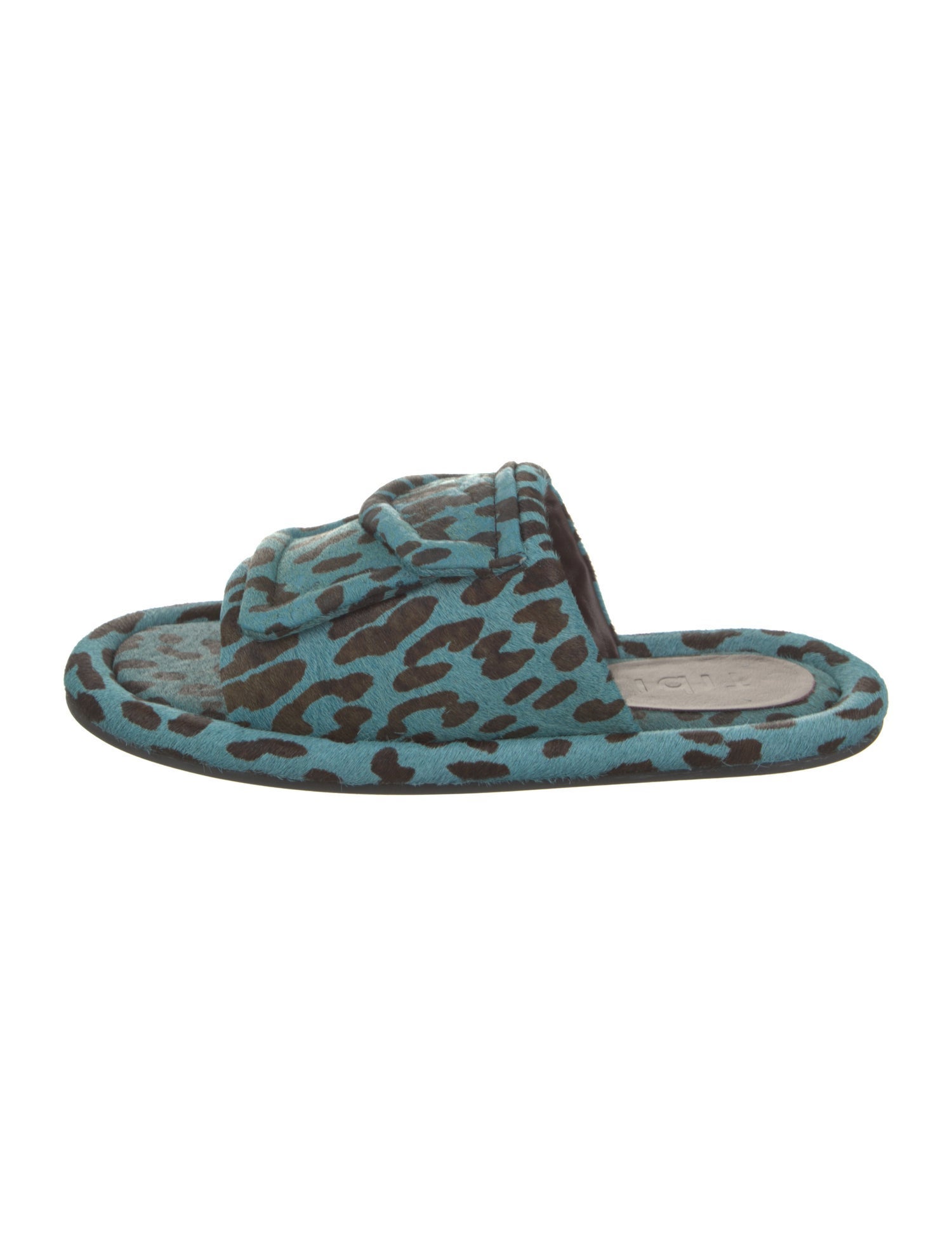 Tibi Ponyhair Printed Slides