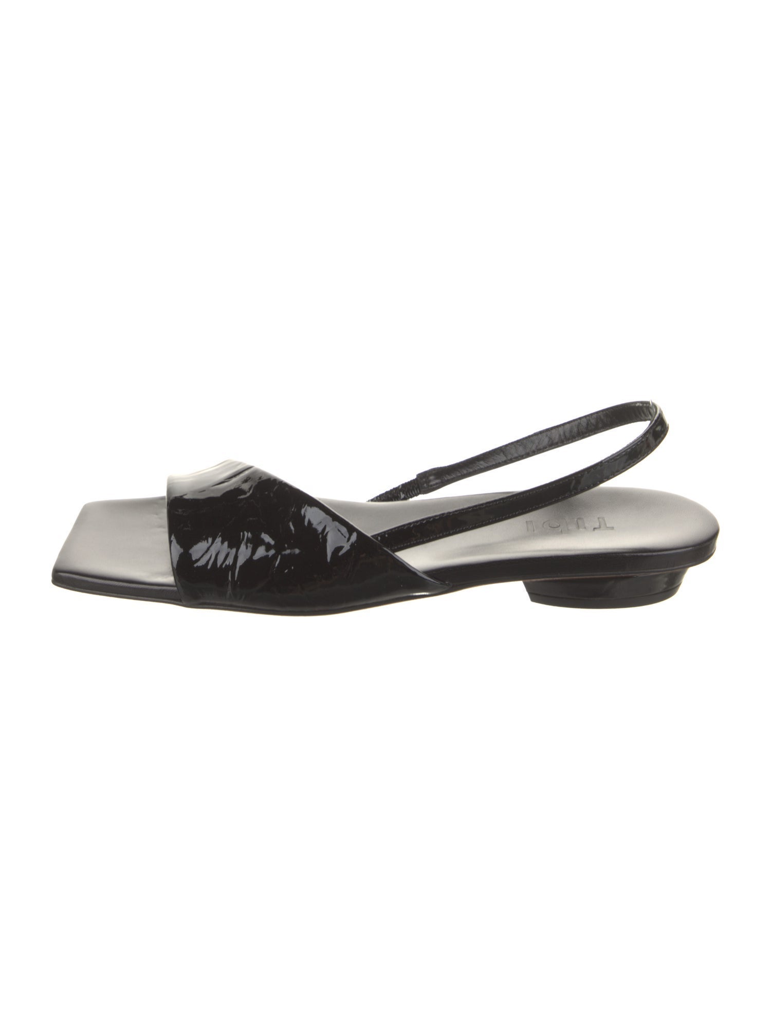Tibi Patent Leather Slingback Sandals