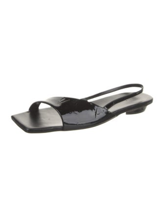 Tibi Patent Leather Slingback Sandals