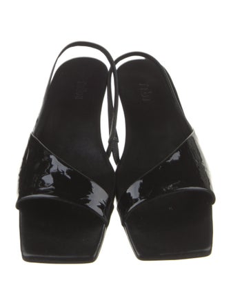 Tibi Patent Leather Slingback Sandals