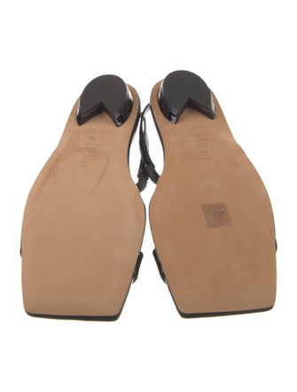 Tibi Patent Leather Slingback Sandals