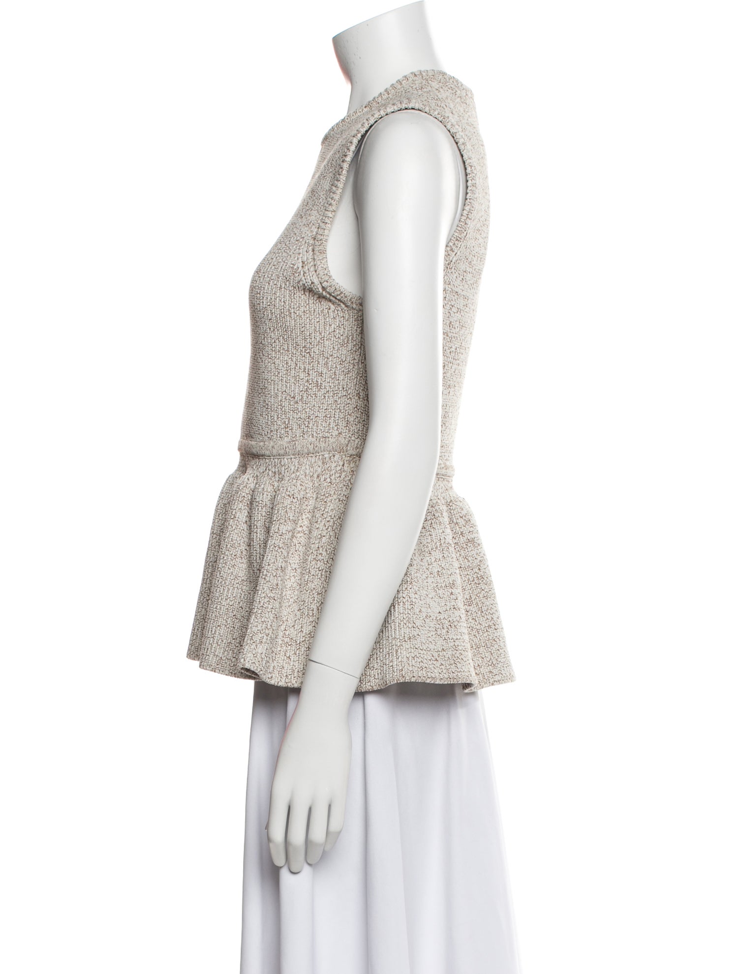 Tibi Printed Crew Neck Top