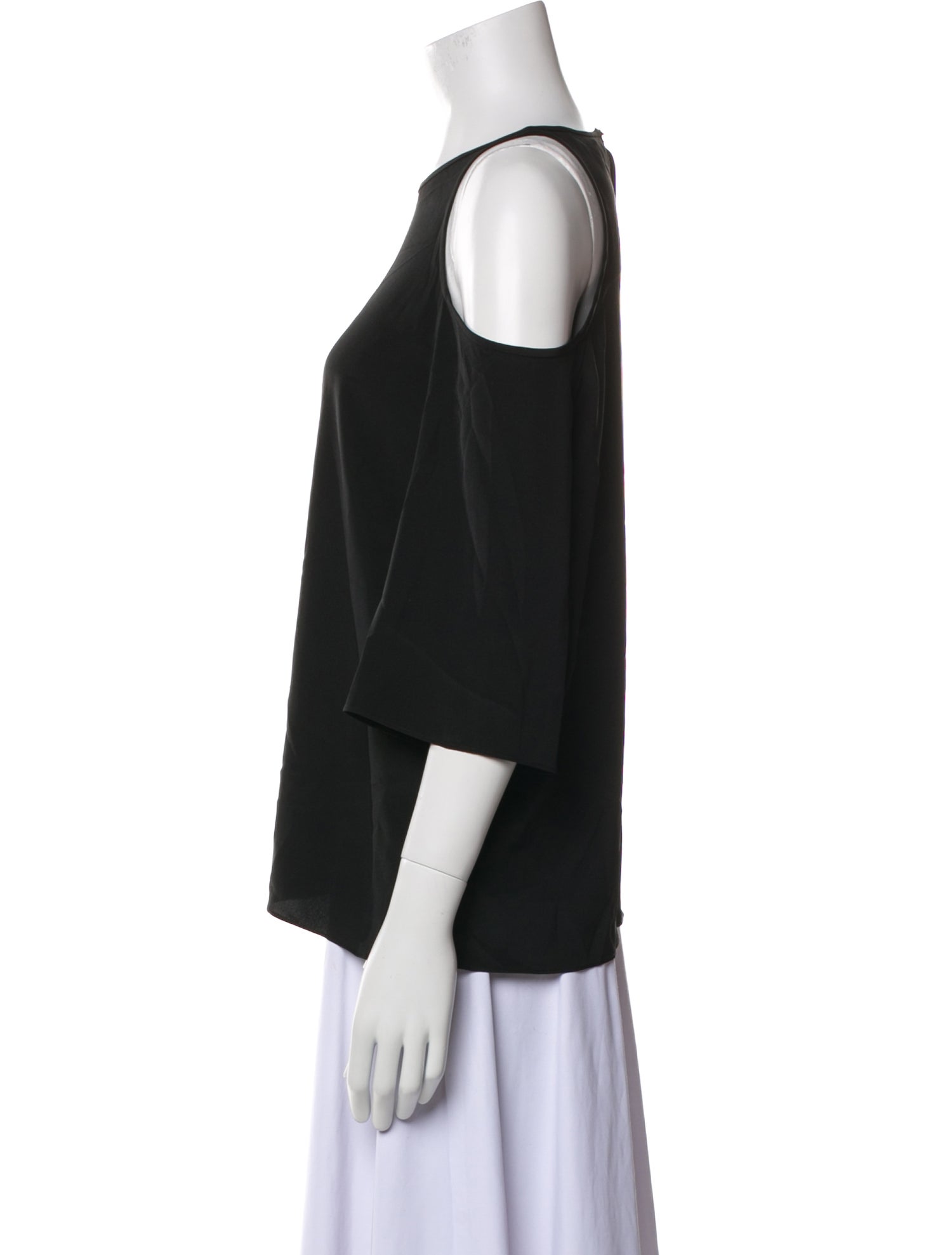 Tibi Silk Crew Neck Top
