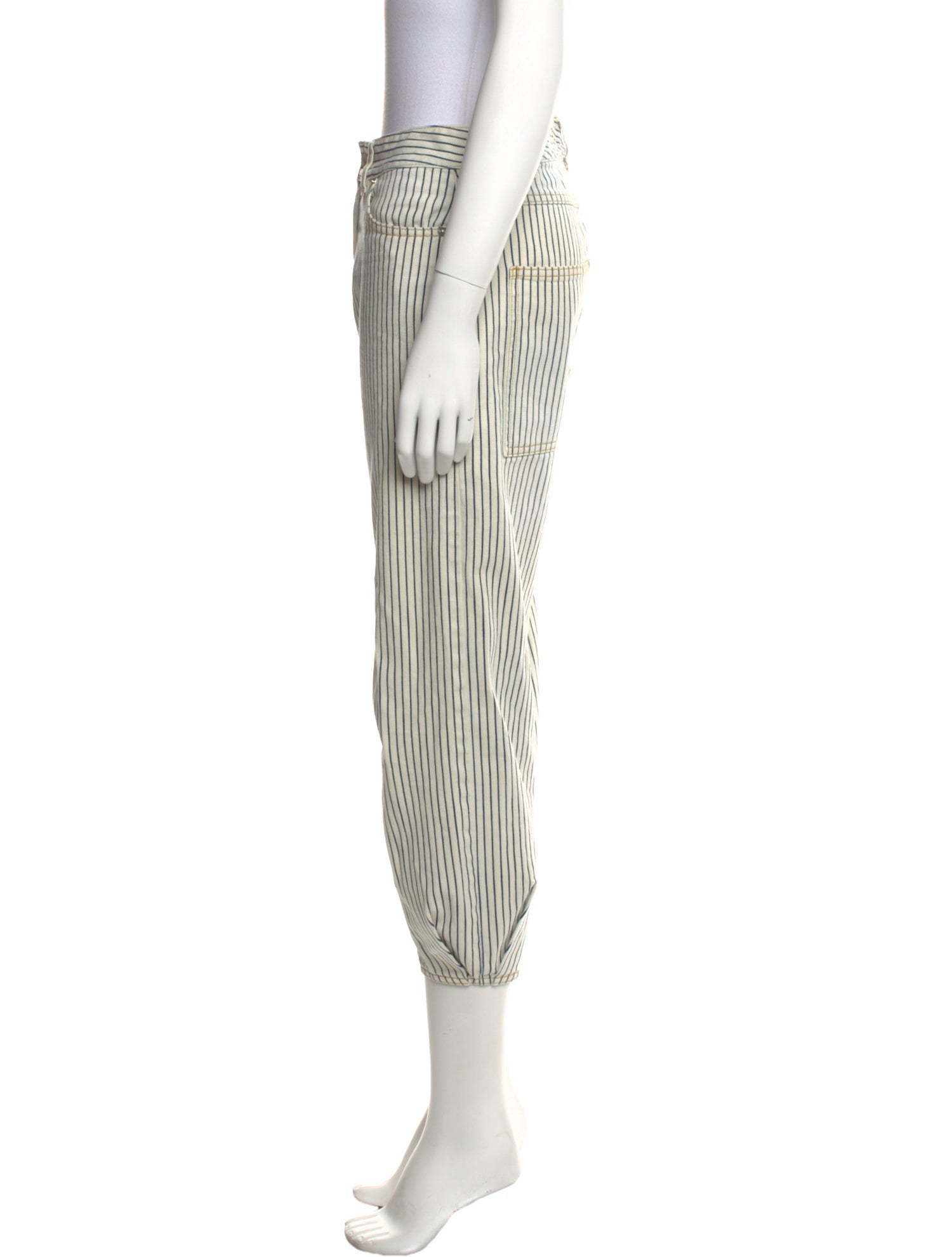 Tibi Striped Skinny Leg Pants