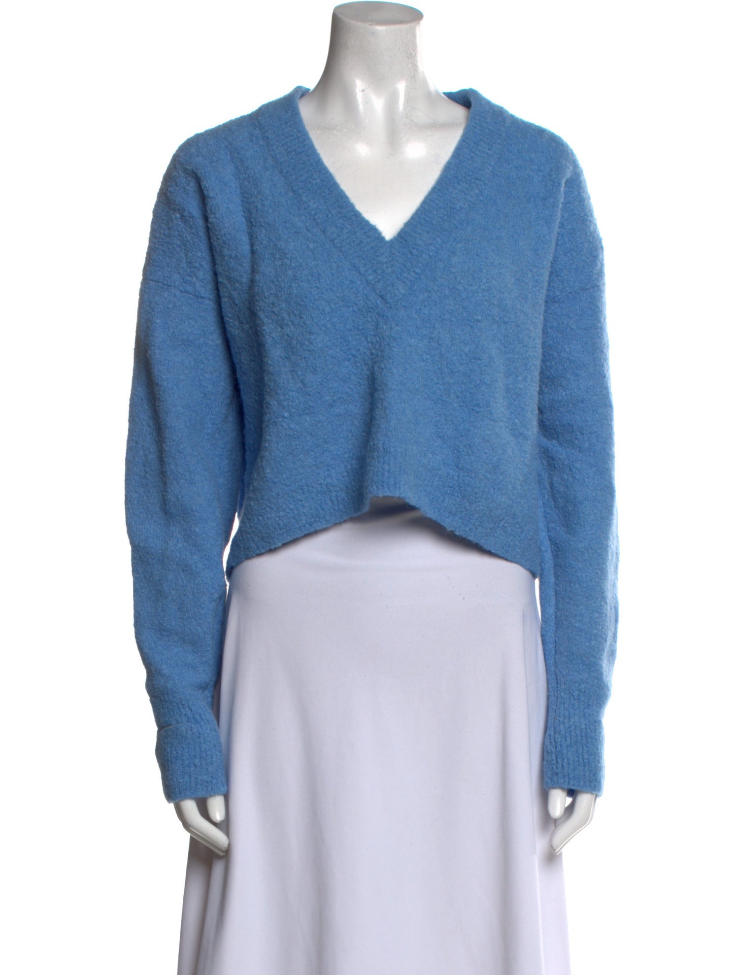 Tibi Alpaca V-Neck Sweater