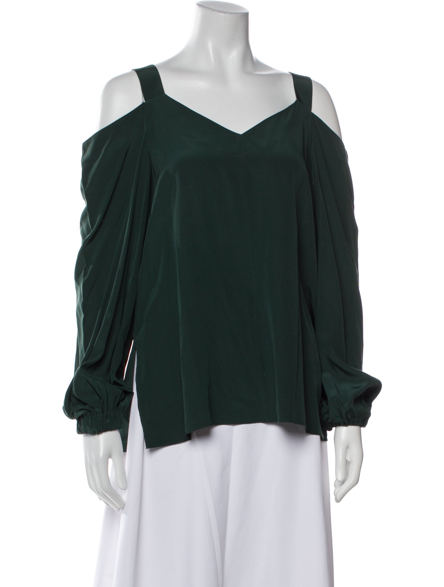 Tibi Silk V-Neck Blouse