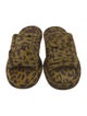 Tibi Ponyhair Animal Print Slides