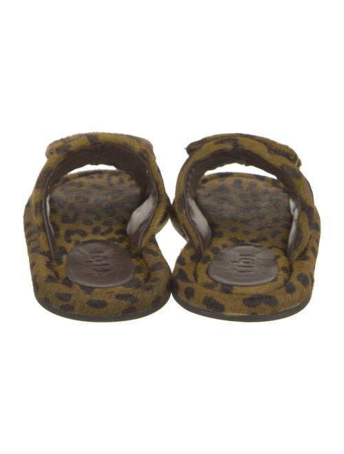 Tibi Ponyhair Animal Print Slides