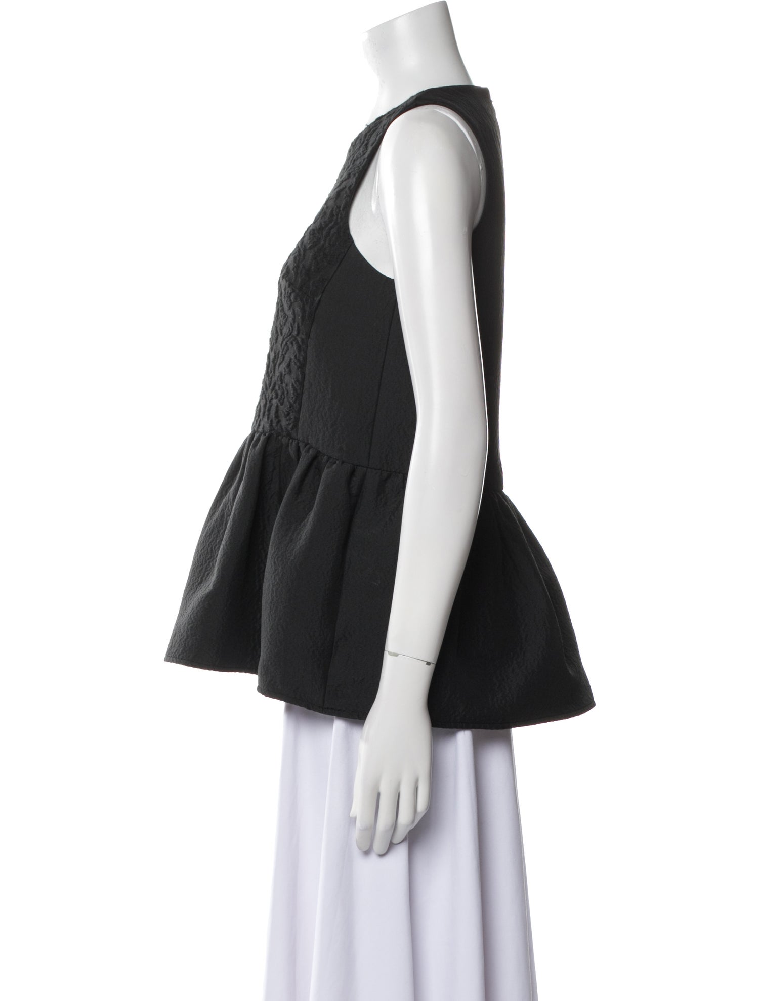 Tibi Virgin Wool Crew Neck Top