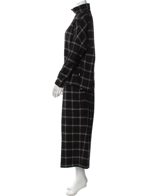 Tibi Virgin Wool Plaid Print Pant Set
