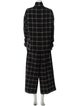 Tibi Virgin Wool Plaid Print Pant Set