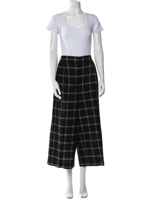 Tibi Virgin Wool Plaid Print Pant Set