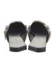 Tibi Leather Crystal Embellishments Mules