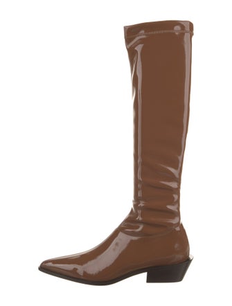 Tibi Patent Leather Riding Boots