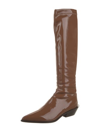 Tibi Patent Leather Riding Boots