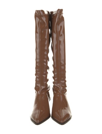 Tibi Patent Leather Riding Boots