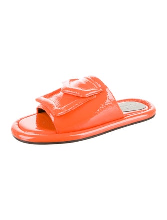 Tibi Patent Leather Slides