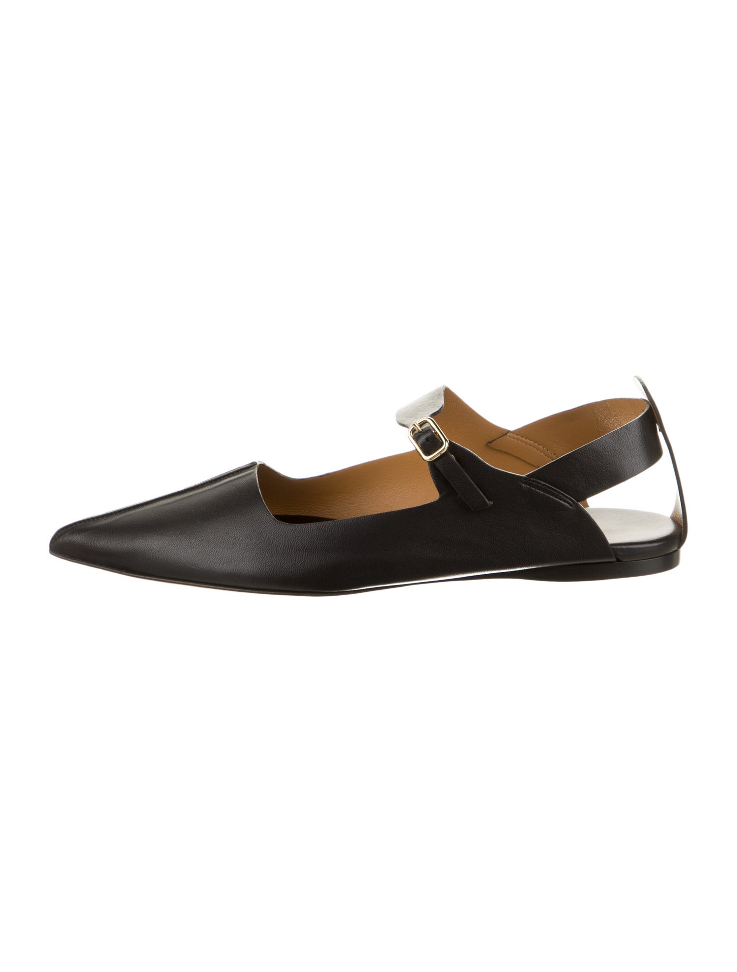 Tibi Leather Slingback Flats