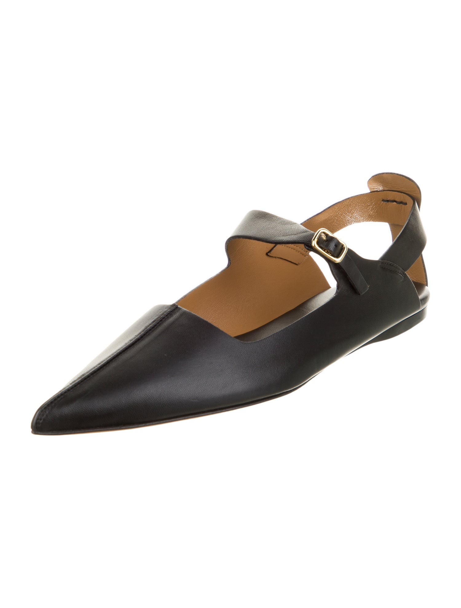 Tibi Leather Slingback Flats