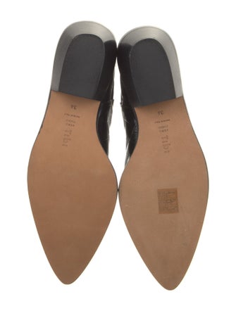 Tibi Leather Animal Print Riding Boots