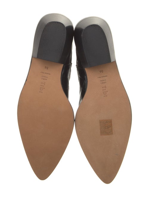 Tibi Leather Animal Print Riding Boots