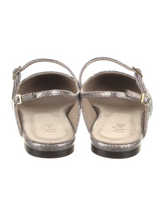 Tibi Leather Slingback Flats