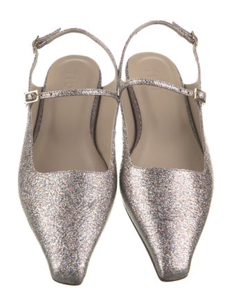 Tibi Leather Slingback Flats
