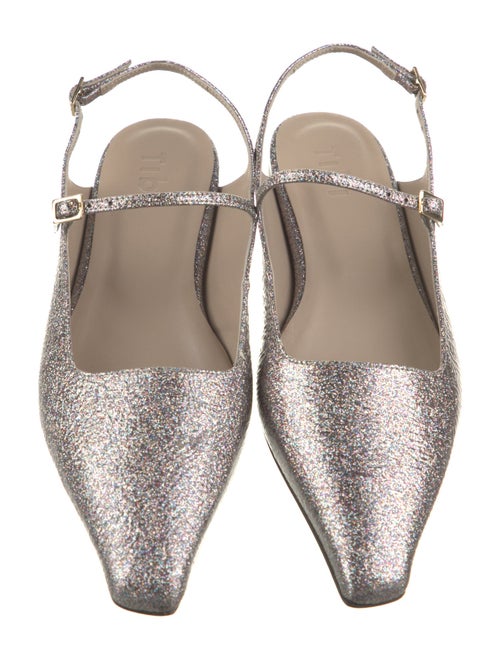 Tibi Leather Slingback Flats