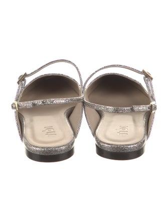 Tibi Leather Slingback Flats