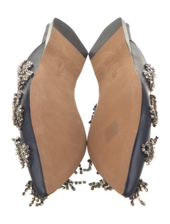 Tibi Leather Crystal Embellishments Mules