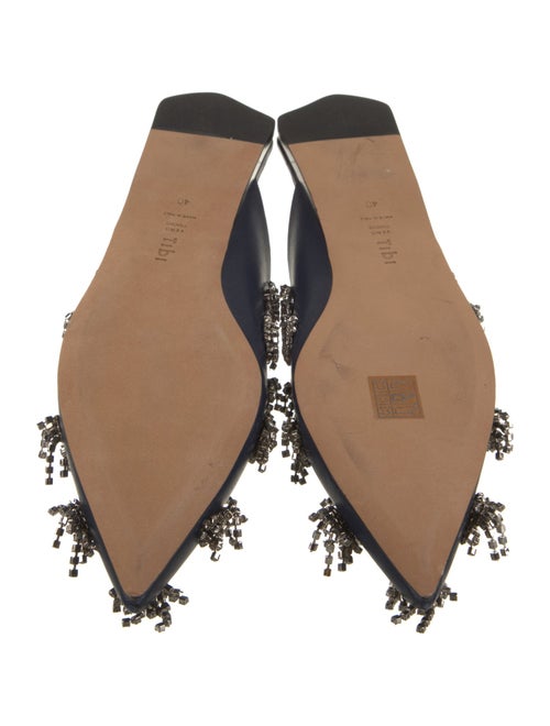 Tibi Satin Floral Print Mules