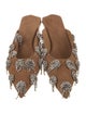 Tibi Suede Crystal Embellishments Mules