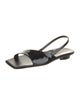 Tibi Patent Leather Printed Slingback Sandals