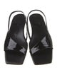 Tibi Patent Leather Printed Slingback Sandals