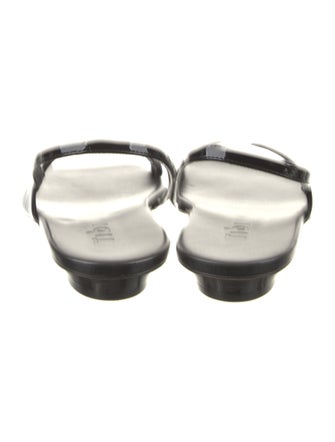 Tibi Patent Leather Printed Slingback Sandals