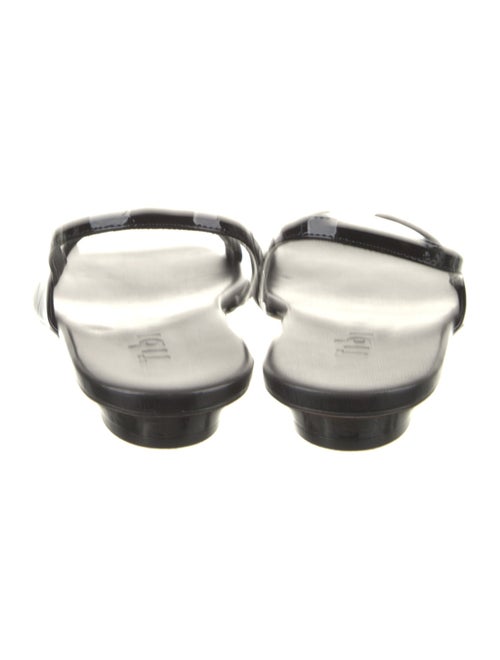 Tibi Patent Leather Printed Slingback Sandals