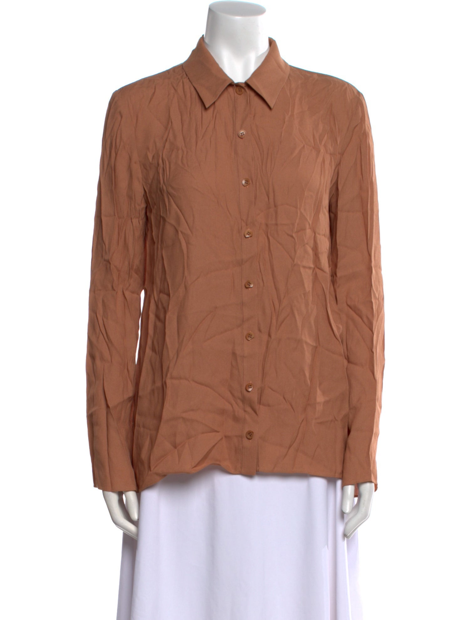 Tibi Long Sleeve Button-Up Top