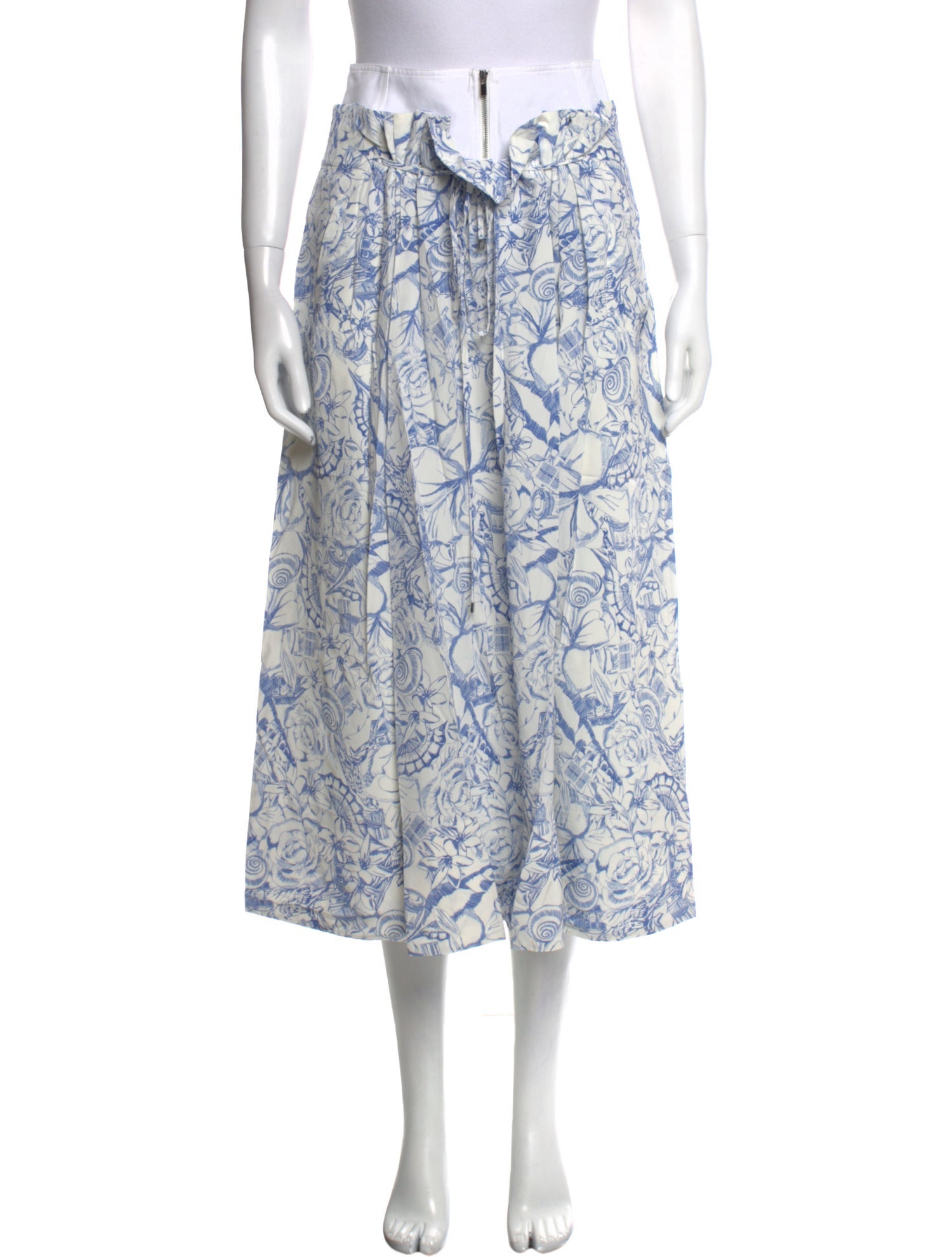 Tibi Silk Midi Length Skirt